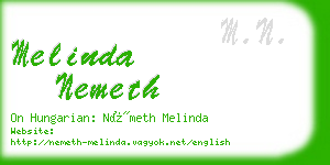 melinda nemeth business card